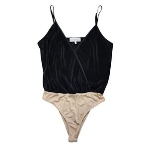 WAYF Black Ribbed Bodysuit